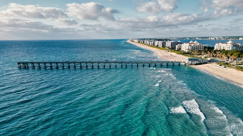 Lake Worth Pier along the Palm Beach County coastline